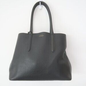 Smythson Business Tote Bag in Black Panama Leather